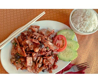 Best Pork in Garlic and Pepper Sauce in Las Vegas at Kung Fu Thai & Chinese Restaurant